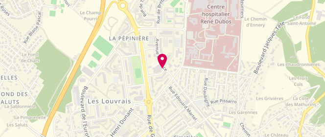 Plan de Piscine des Louvrais, 3 Avenue d'Alsace, 95300 Pontoise