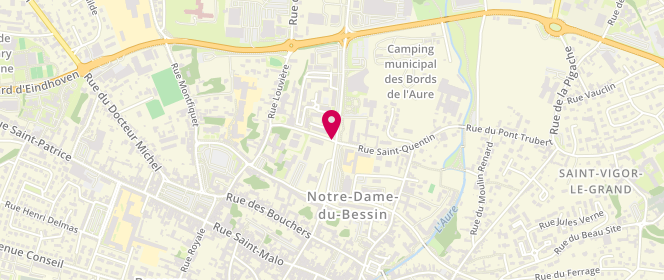 Plan de Centre aquatique Auréo, Avenue de la Vallée des Prés, 14400 Bayeux