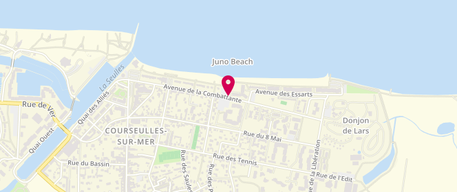 Plan de Piscine municipale, Avenue Combattante, 14470 Courseulles-sur-Mer