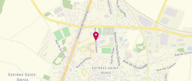 Plan de Piscine de la Plaine, Avenue Abel Didelet, 60190 Estrées-Saint-Denis