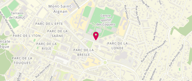 Plan de Piscine Eurocéane, 1 Rue du Professeur Fleury Centre Sportif des Coquets, 76130 Mont-Saint-Aignan
