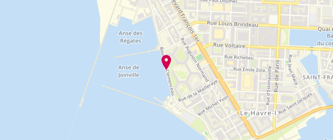 Plan de Club Nautique Havrais, Boulevard Clémenceau, 76600 Le Havre