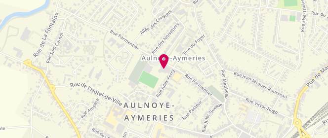 Plan de Centre Aquatique l'Aiguade, 47 Rue Parmentier, 59620 Aulnoye-Aymeries