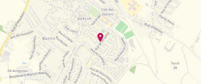 Plan de Piscine municipale le Nautilud, Rue de Versailles, 62620 Barlin