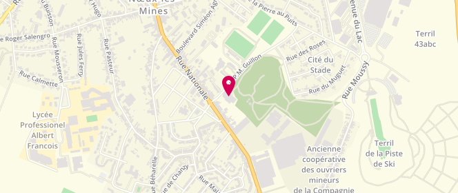 Plan de Piscine municipale, Avenue Guillon, 62290 Nœux-les-Mines