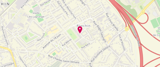 Plan de Piscine municipale, Rue Comtesse de Ségur, 59790 Ronchin