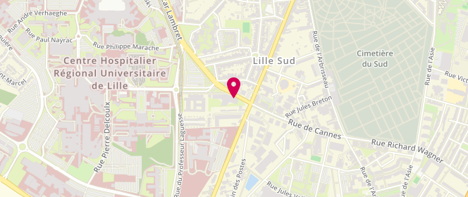Plan de Piscine municipale Plein-Sud, 1 Boulevard Eugène Duthoit, 59000 Lille