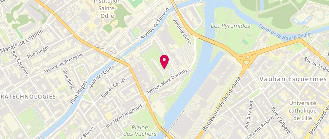 Plan de Piscine Olympique Marx Dormoy, 36 Avenue Marx Dormoy Quartier des Bois Blancs, 59000 Lille