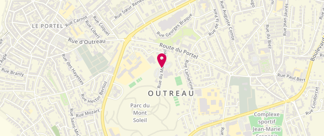 Plan de Piscine Océane, Rue du Mont Soleil, 62230 Outreau